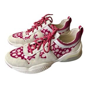 Coach CitySole Runner 7.5 B‎ White Pink Hyacinth C Logo Sneaker (Wore Once) $228